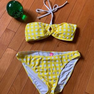 ❤️yellow polka dot bikini